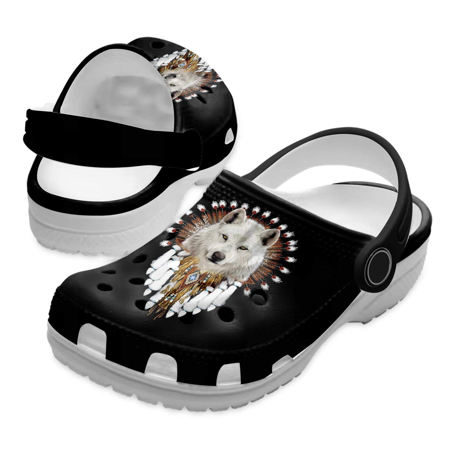 Footwearmerch Native American Crocs Clog Shoes For Kid and Adult