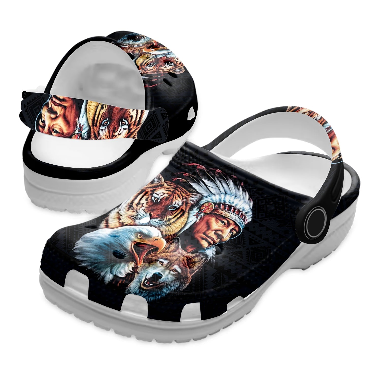 Footwearmerch Native American Crocs Clog Shoes For Kid and Adult