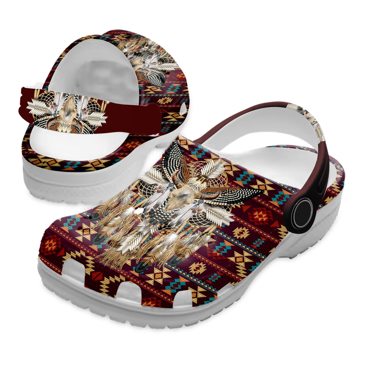Footwearmerch Native American Crocs Clog Shoes For Kid and Adult