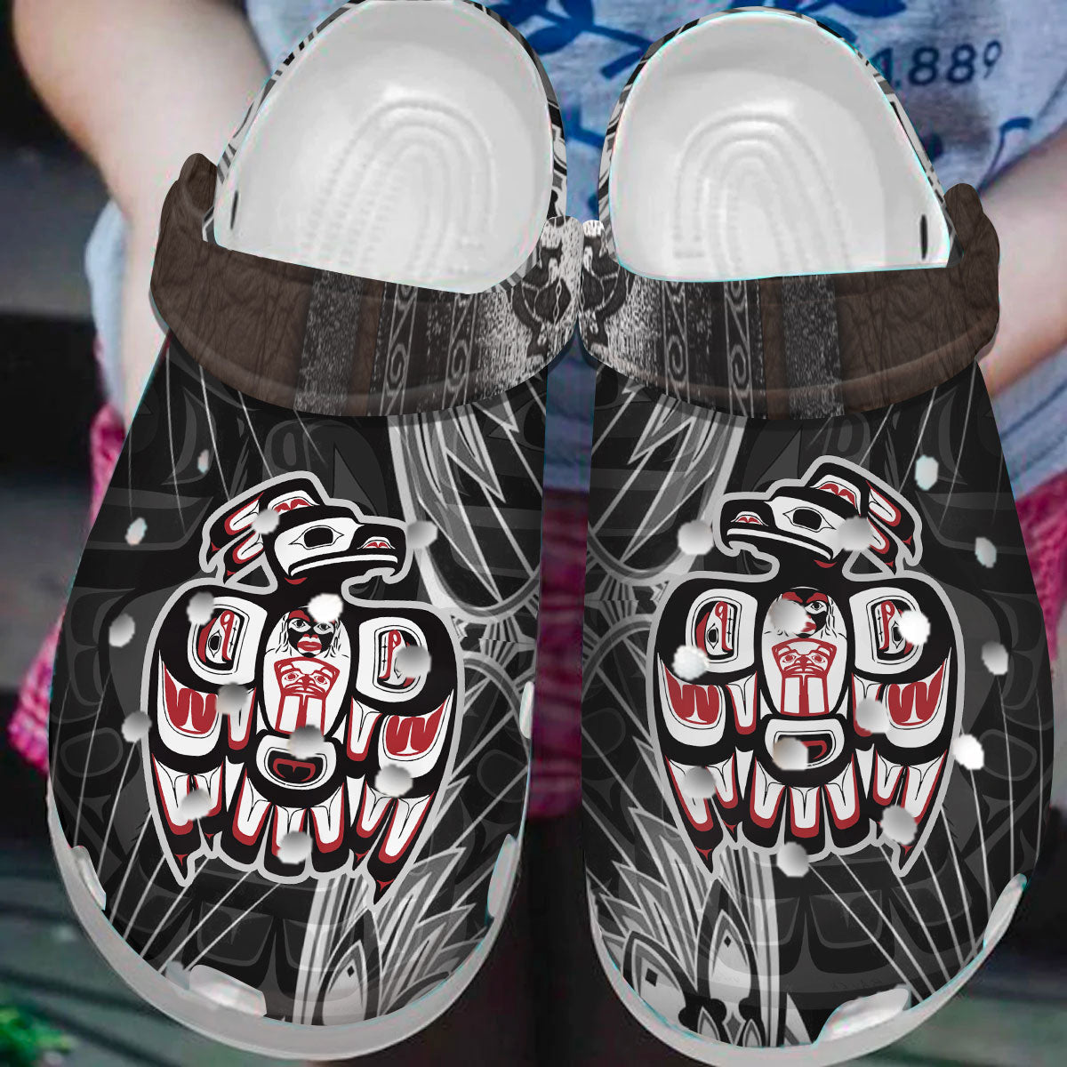 Footwearmerch Native American Crocs Clog Shoes For Kid and Adult