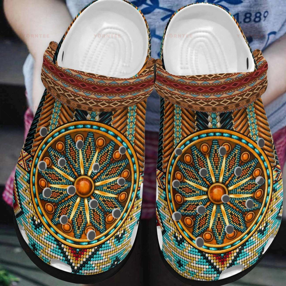 Footwearmerch Native American Gift For Lover Rubber clog Shoes Comfy Footwear