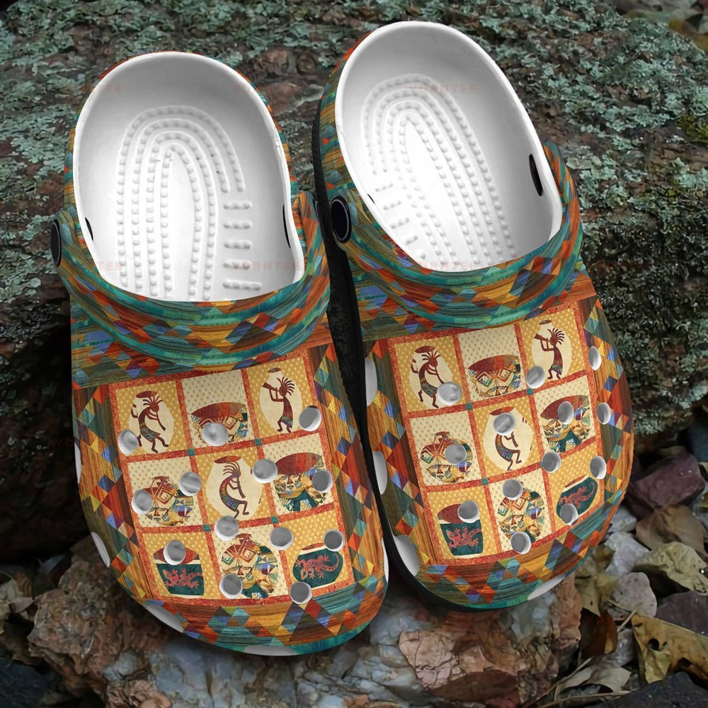 Footwearmerch Native American Happy Life Gift For Lover Rubber clog Shoes Comfy Footwear