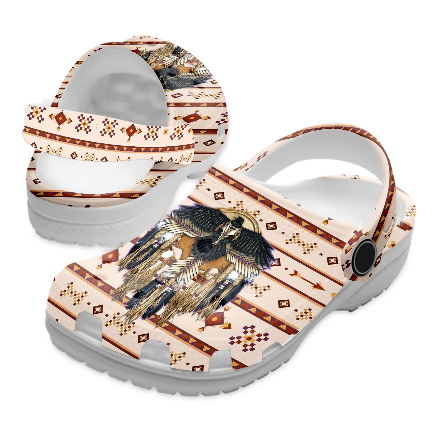Footwearmerch Native American Native Eagle Crocs For Kid and Adult