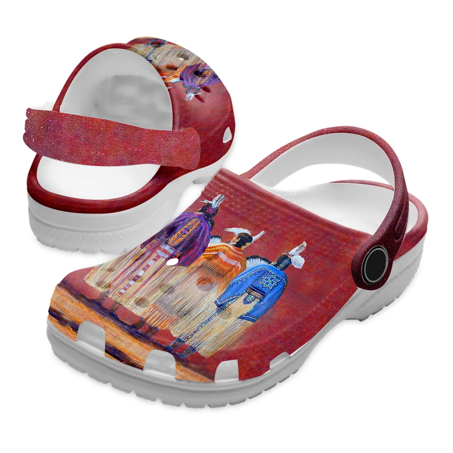 Footwearmerch Native American Native Owl Feather Crocs Clog Shoes For Kid and Adult