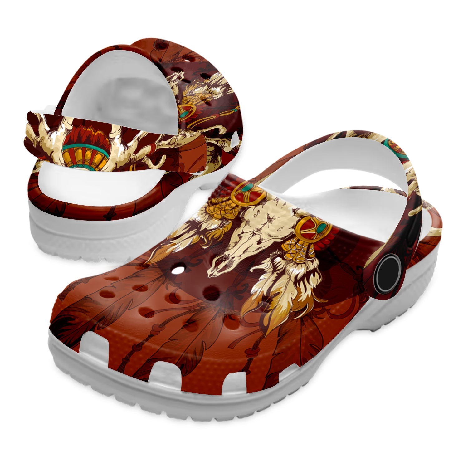 Footwearmerch Native American Native Pattern Crocs Clog Shoes For Kid and Adult