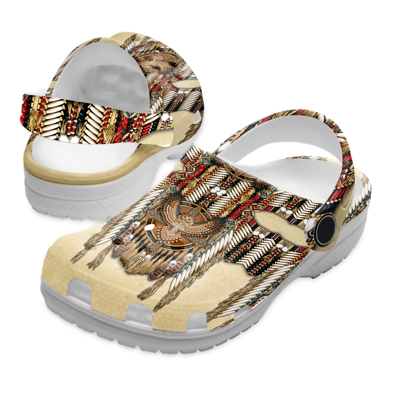 Footwearmerch Native American Native Pattern Crocs Clog Shoes For Kid and Adult