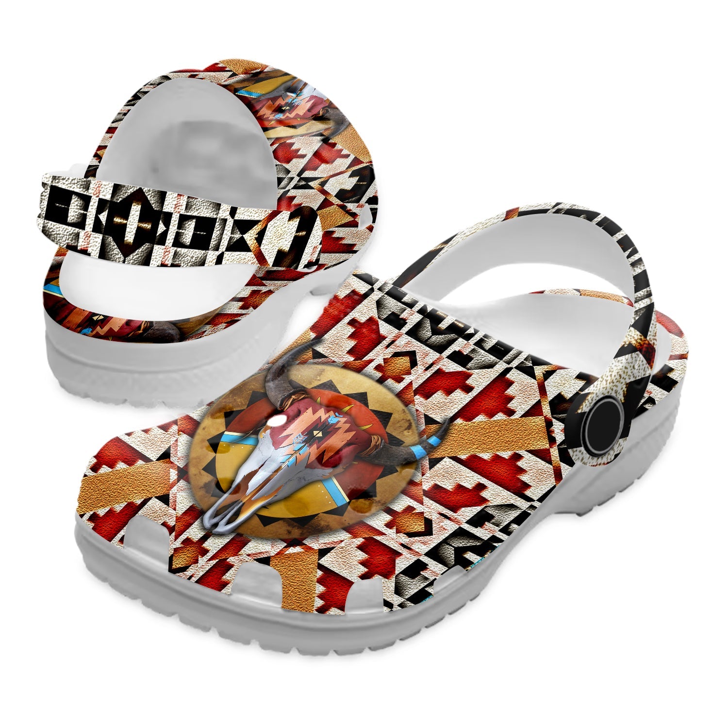 Footwearmerch Native American Native Pattern Crocs Clog Shoes For Kid and Adult