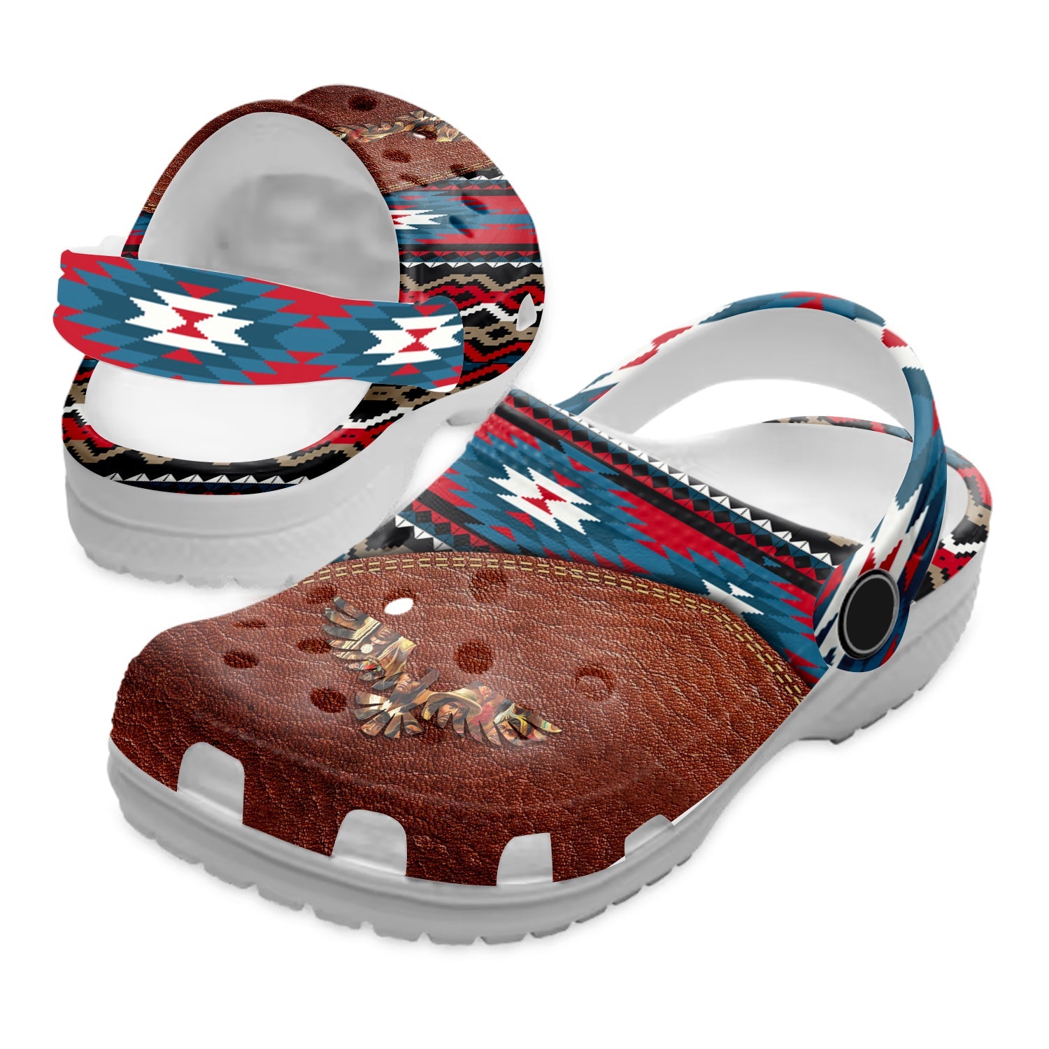 Footwearmerch Native American Pattern Crocs Clog Shoes For Kid and Adult