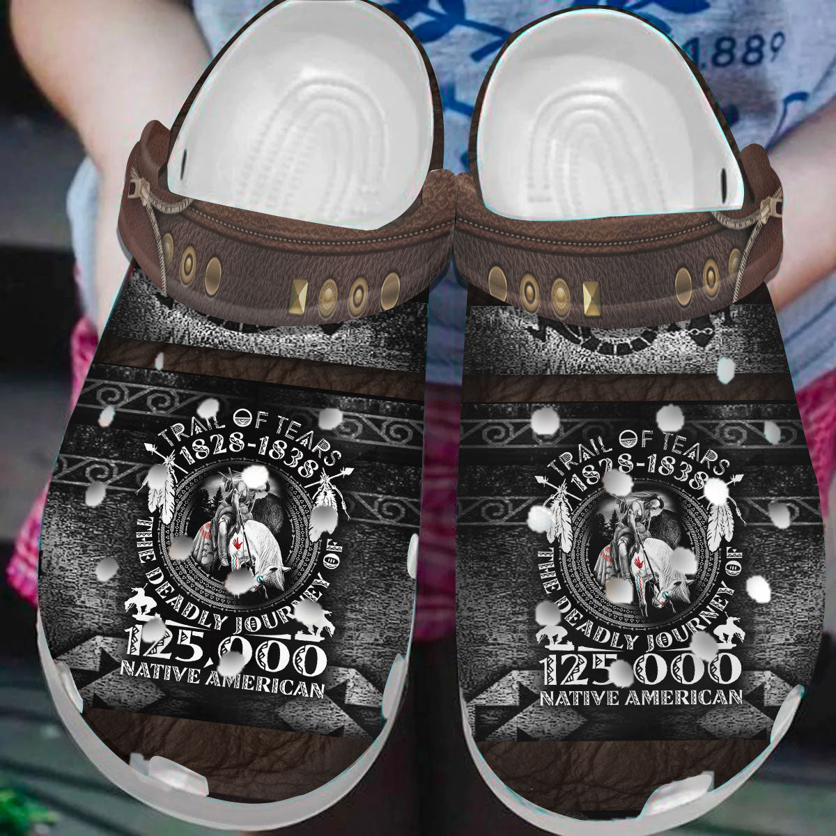 Footwearmerch Native American Trail Of Tears 1828-1838 Crocs Clog Shoes For Kid and Adult