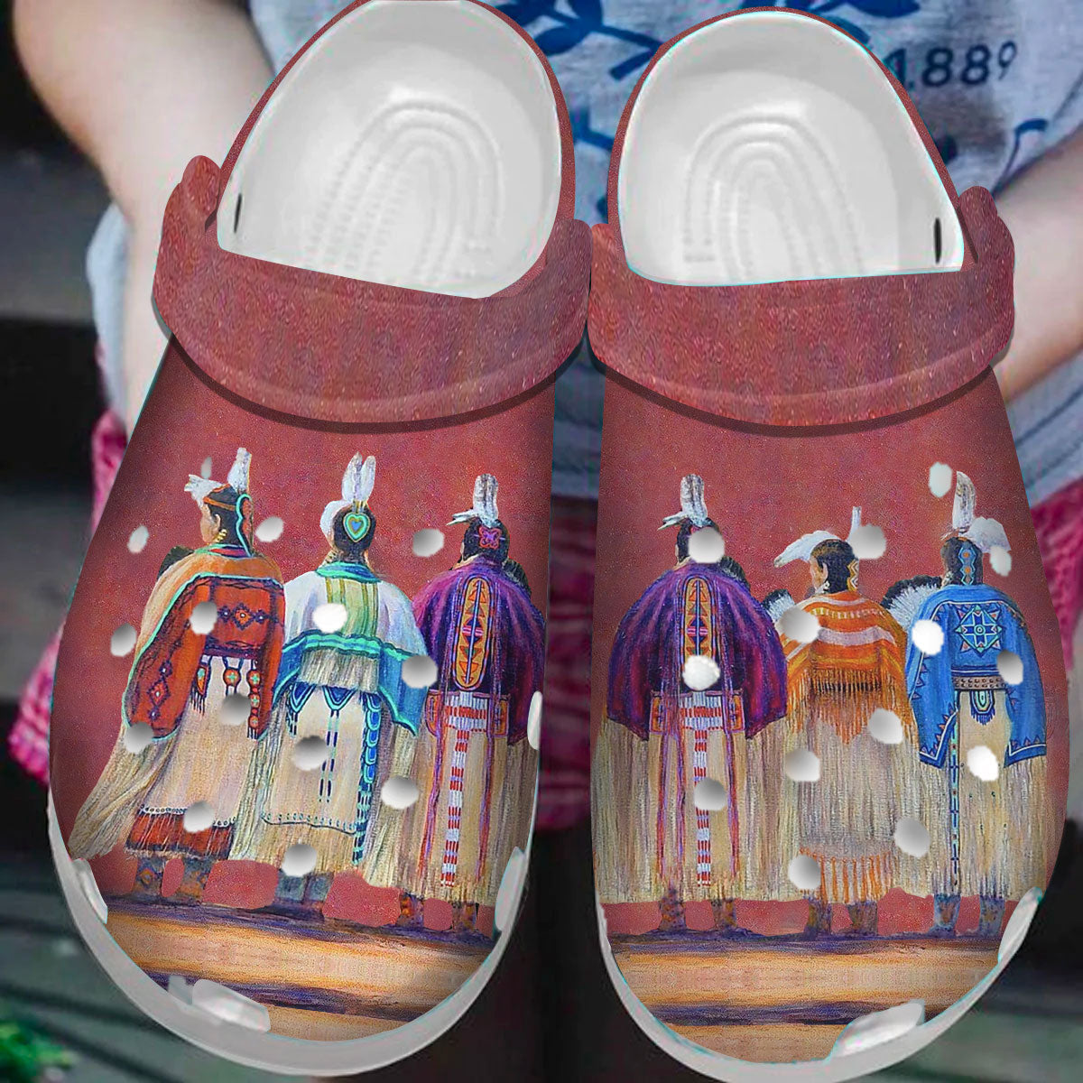 Footwearmerch Native American Owl Feather Crocs Clog Shoes For Kid and Adult