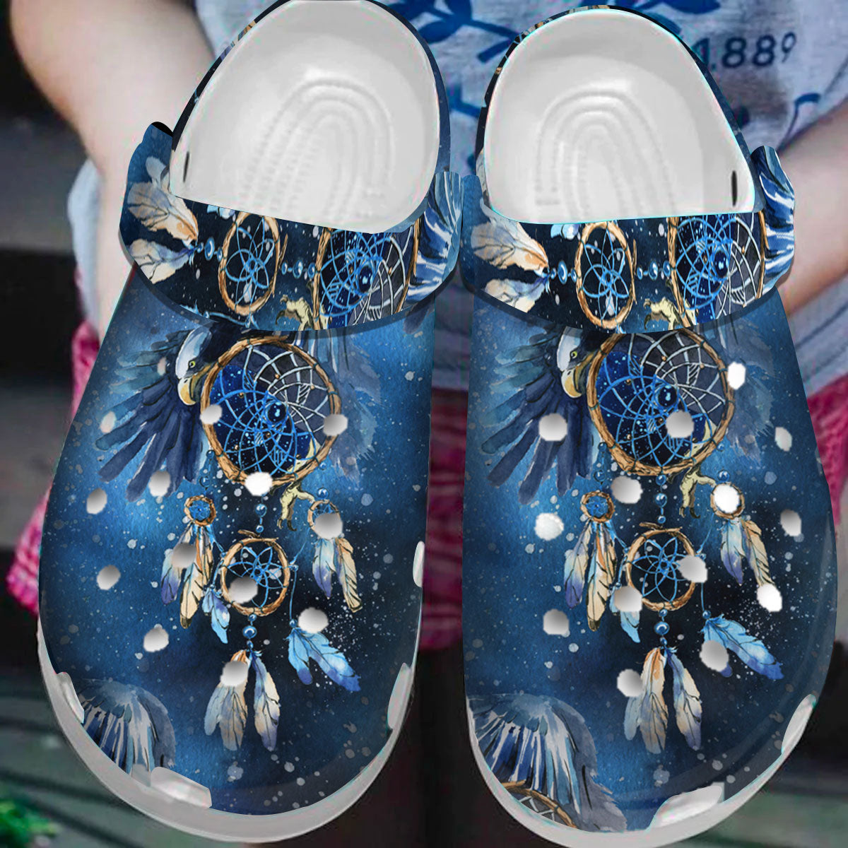 Footwearmerch Native American Pattern Crocs Clog Shoes For Kid and Adult