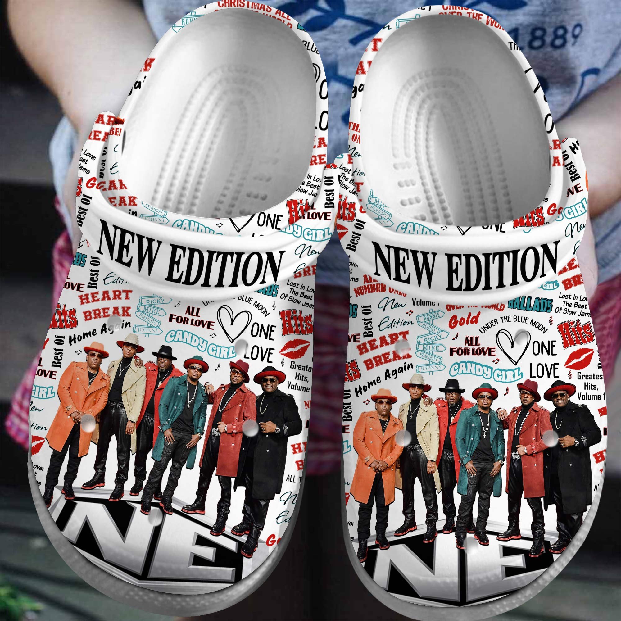 Footwearmerch New Edition Band Music Crocs Crocband Clogs Shoes Comfortable For Men Women and Kids