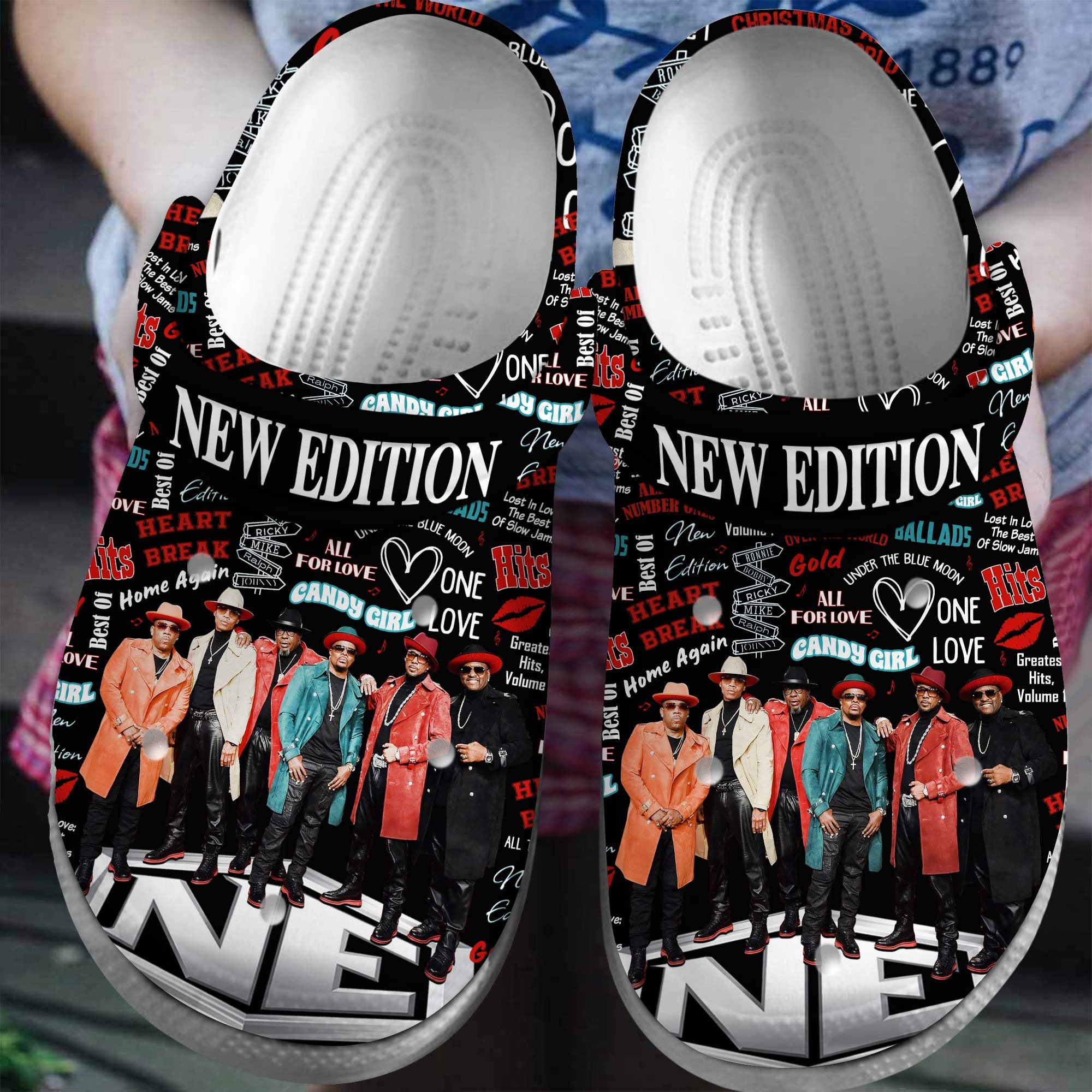 Footwearmerch New Edition Band Music Crocs Crocband Clogs Shoes Comfortable For Men Women and Kids