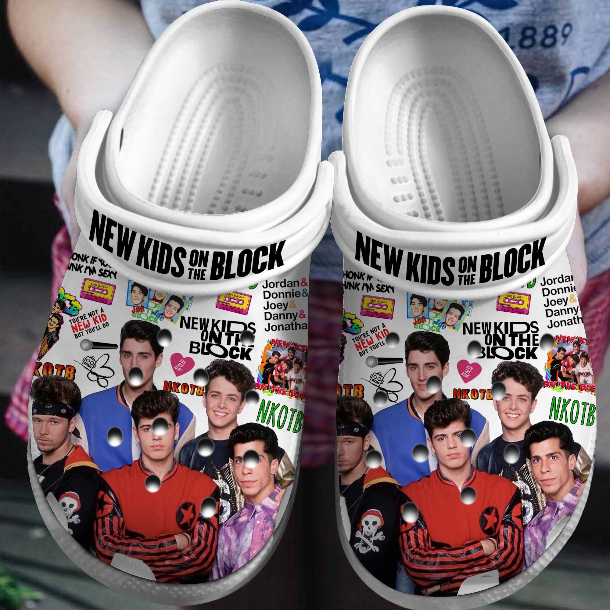 Footwearmerch New Kids on the Block Music Crocs Crocband Clogs Shoes Comfortable For Men Women and Kids