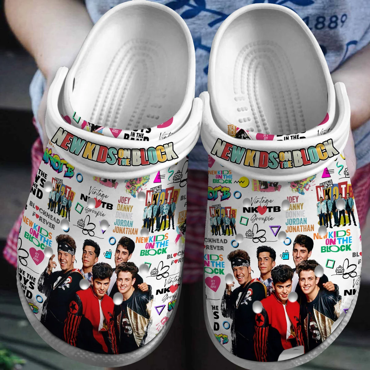 Footwearmerch New Kids On The Block Music Crocs Crocband Clogs Shoes Comfortable For Men Women and Kids