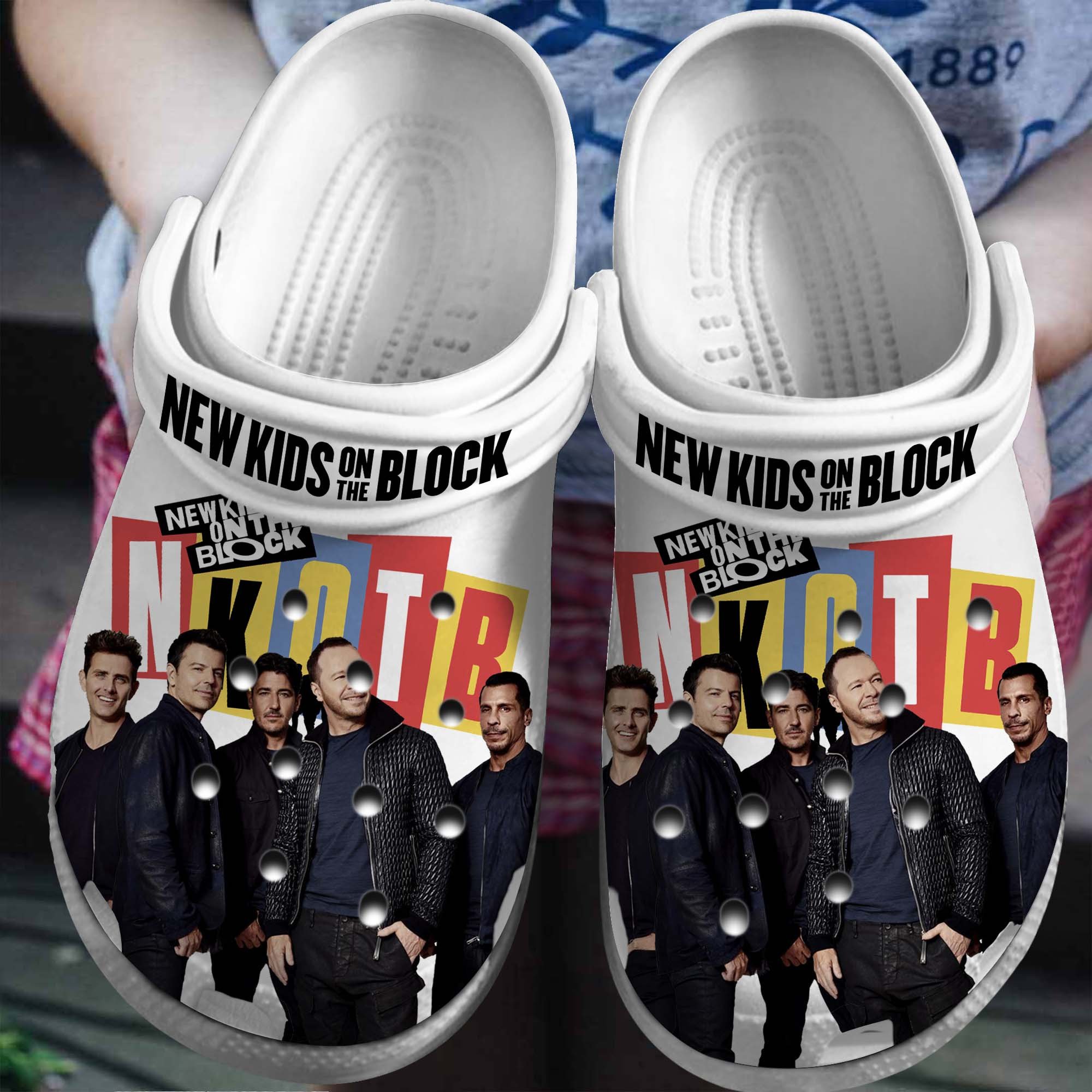 Footwearmerch New Kids on the Block Music Crocs Crocband Clogs Shoes Comfortable For Men Women and Kids