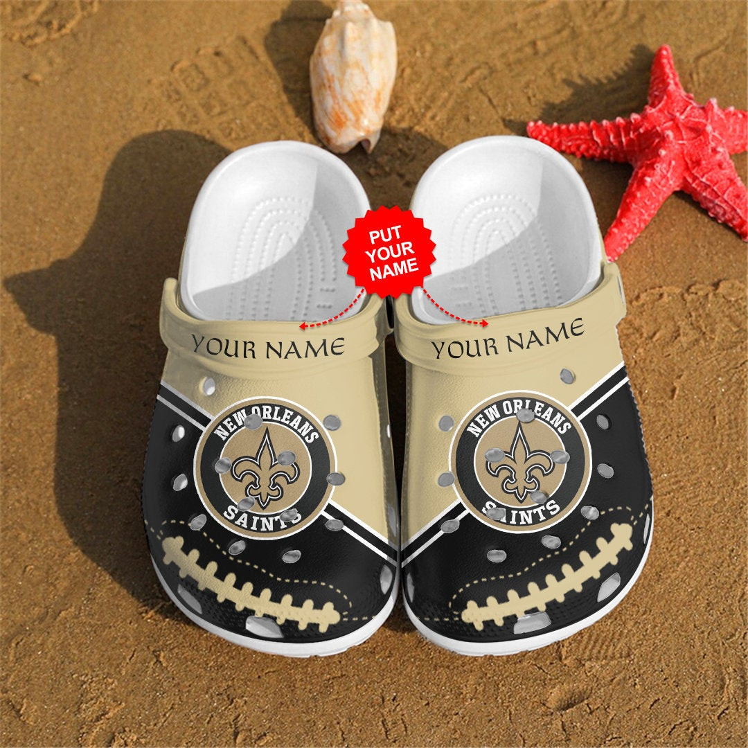 Footwearmerch New Orleans Saints Personalized Custom For Nfl Fans Clog Shoes