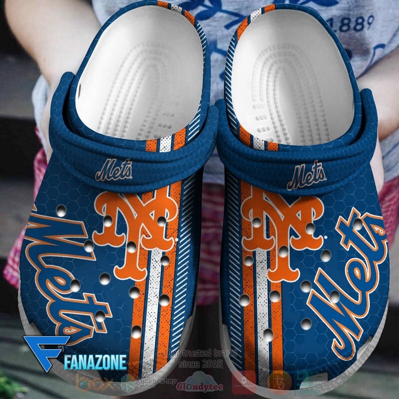 Footwearmerch New York Mets MLB Sport Crocs Clogs Crocband Shoes Comfortable For Men Women and Kids