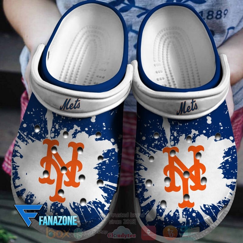 Footwearmerch New York Mets MLB Sport Crocs Clogs Crocband Shoes Comfortable For Men Women and Kids
