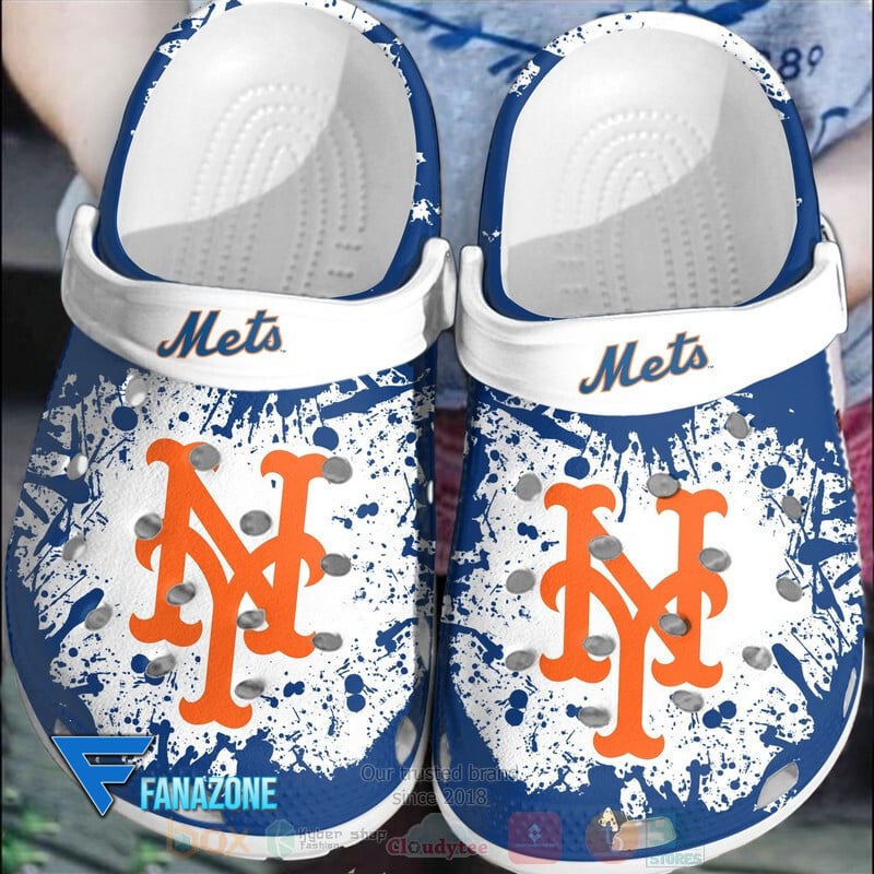 Footwearmerch New York Mets MLB Sport Crocs Clogs Crocband Shoes Comfortable For Men Women and Kids