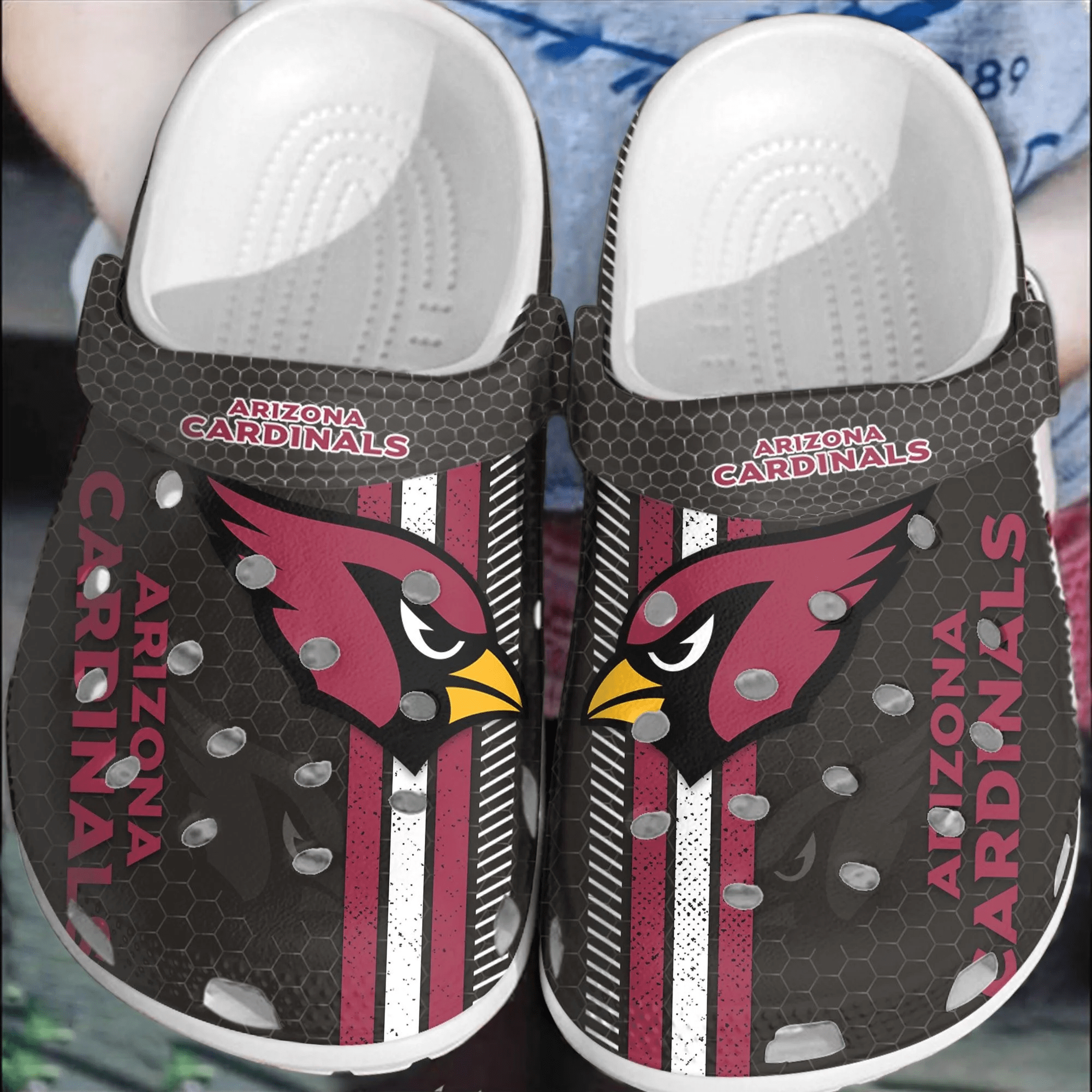 Footwearmerch NFL Arizona Cardinals Football Crocs Crocband Comfortable Clogs Shoes For Men Women