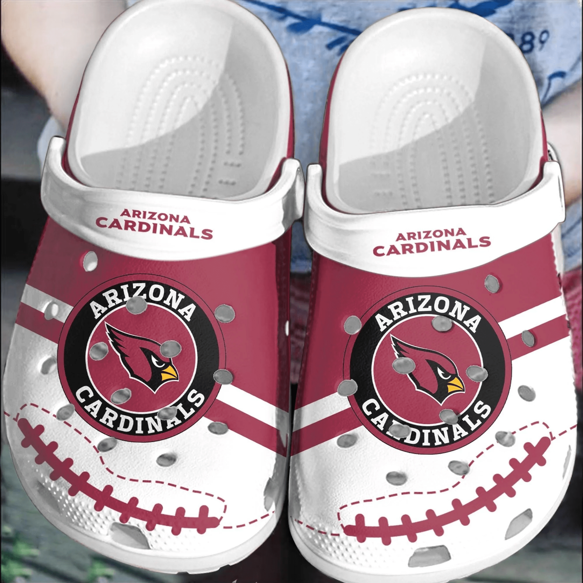 Footwearmerch NFL Arizona Cardinals Football Crocs Crocband Shoes Clogs Comfortable For Men Women