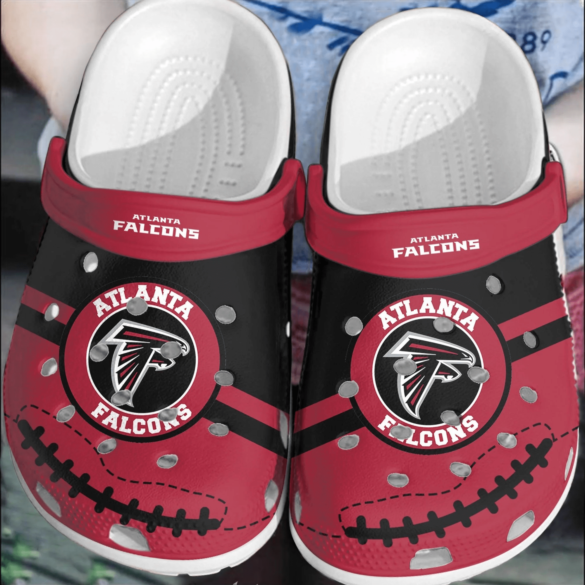 Footwearmerch NFL Atlanta Falcons Football Crocs Clogs Crocband Shoes Comfortable For Men Women