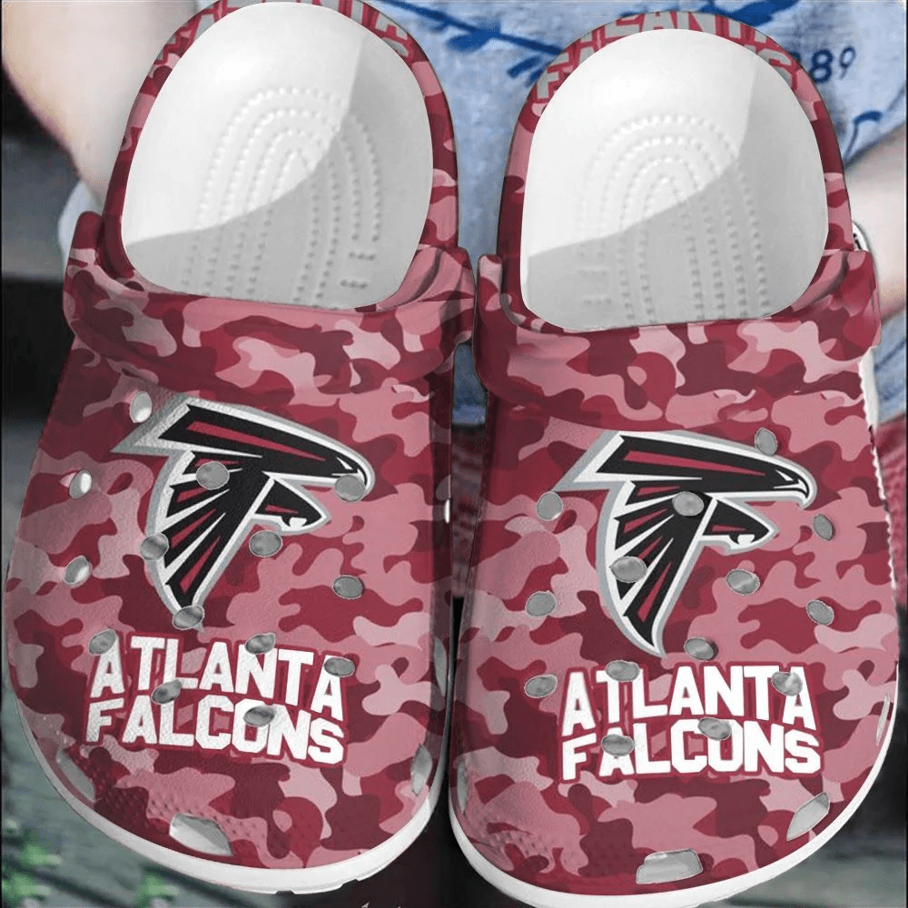 Footwearmerch NFL Atlanta Falcons Football Crocs Clogs Shoes Comfortable Crocband For Men Women