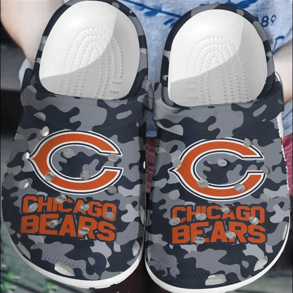 Footwearmerch NFL Chicago Bears Football Crocband Shoes Crocs Comfortable Clogs For Men Women