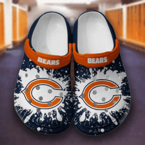 Footwearmerch NFL Chicago Bears PolkaCrocsCrocs Clogs Shoes Comfortable Crocband For Men Women