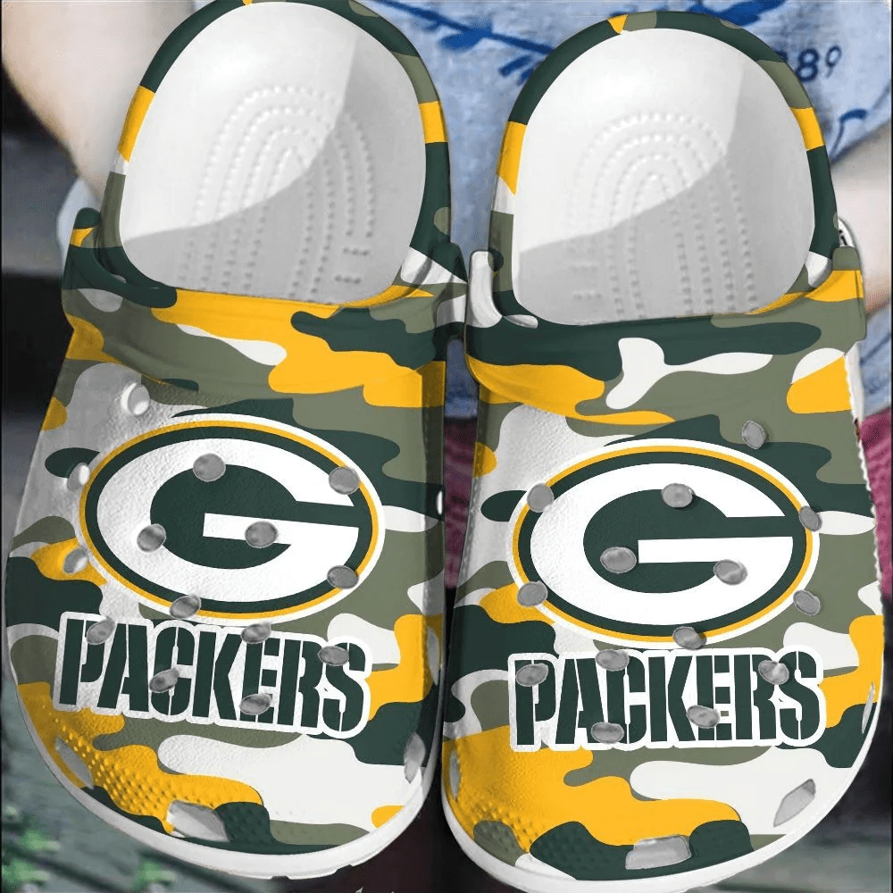 Footwearmerch NFL Green Bay Packers Football Clogs Crocs Shoes Crocband Comfortable For Men Women