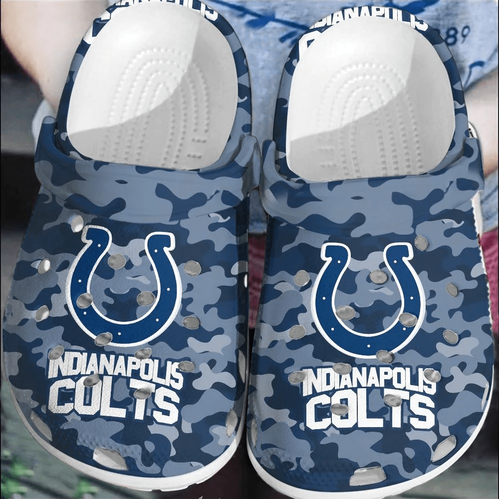 Footwearmerch NFL Indianapolis Colts Football Clogs Shoes Crocband Crocs Comfortable For Men Women