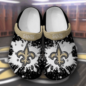 Footwearmerch NFL New Orleans Saints Crocs Clogs Shoes Crocband Comfortable