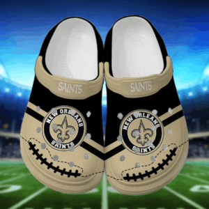 Footwearmerch NFL New Orleans SaintsCrocsComfortable Shoes Clogs Crocband For Men Women