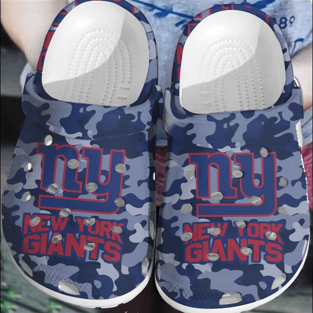 Footwearmerch NFL New York Giants Football Crocs Shoes Clogs Comfortable Crocband For Men Women