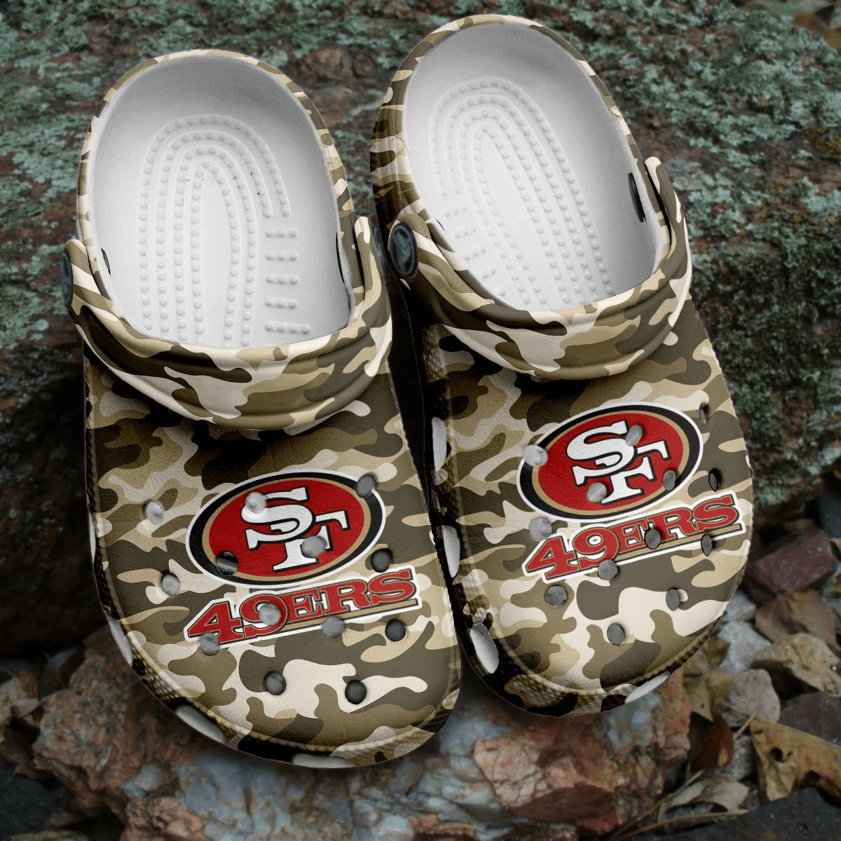 Footwearmerch NFL San Francisco 49ers CrocsCrocband Shoes Comfortable Clogs For Men Women
