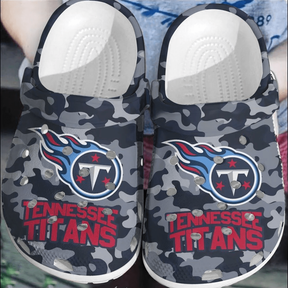 Footwearmerch NFL Tennessee Titans CrocsShoes Comfortable Clogs Crocband For Men Women