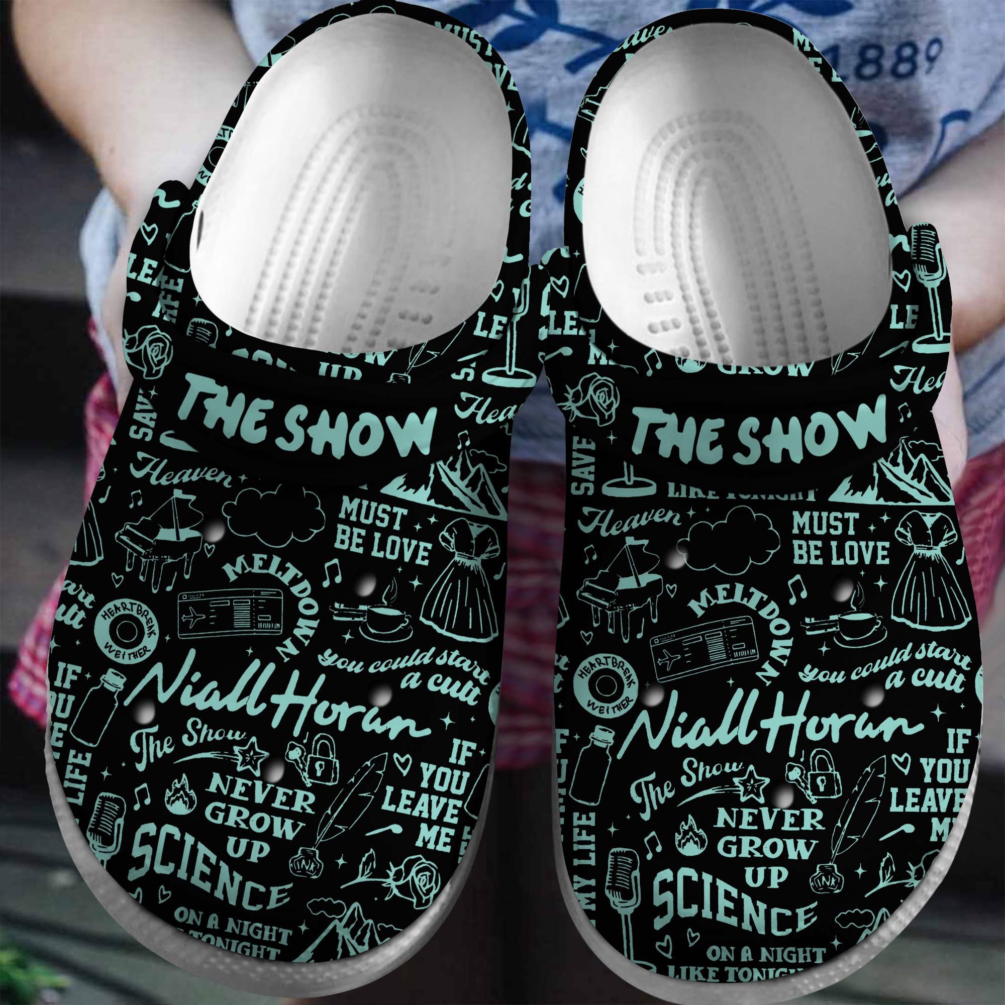 Footwearmerch Niall Horan One Direction Band Music Crocs Crocband Clogs Shoes Comfortable For Men Women and Kids