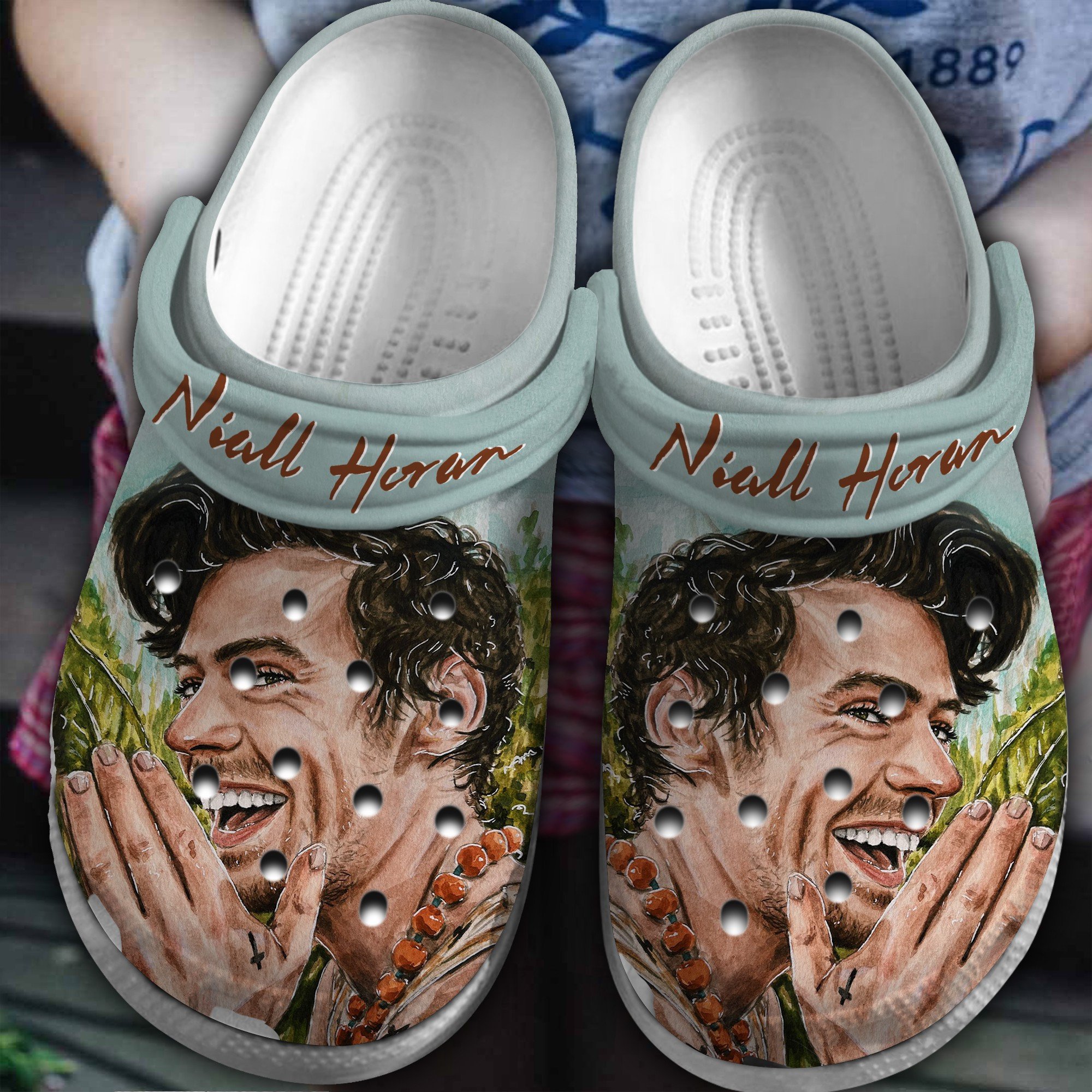 Footwearmerch Niall Horan One Direction Band Music Crocs Crocband Clogs Shoes Comfortable For Men Women and Kids