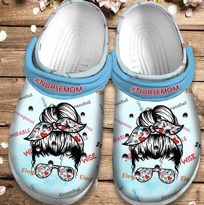 Footwearmerch Nurse Mom Shoes - Wise Peaceful Unique Clogs Birthday Gift For Girl