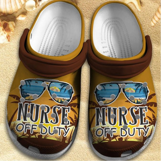 Footwearmerch Nurse Off Duty Shoes - Summer Beach 2022 Outdoor Shoes Birthday Gift For Men Women Boy Girl