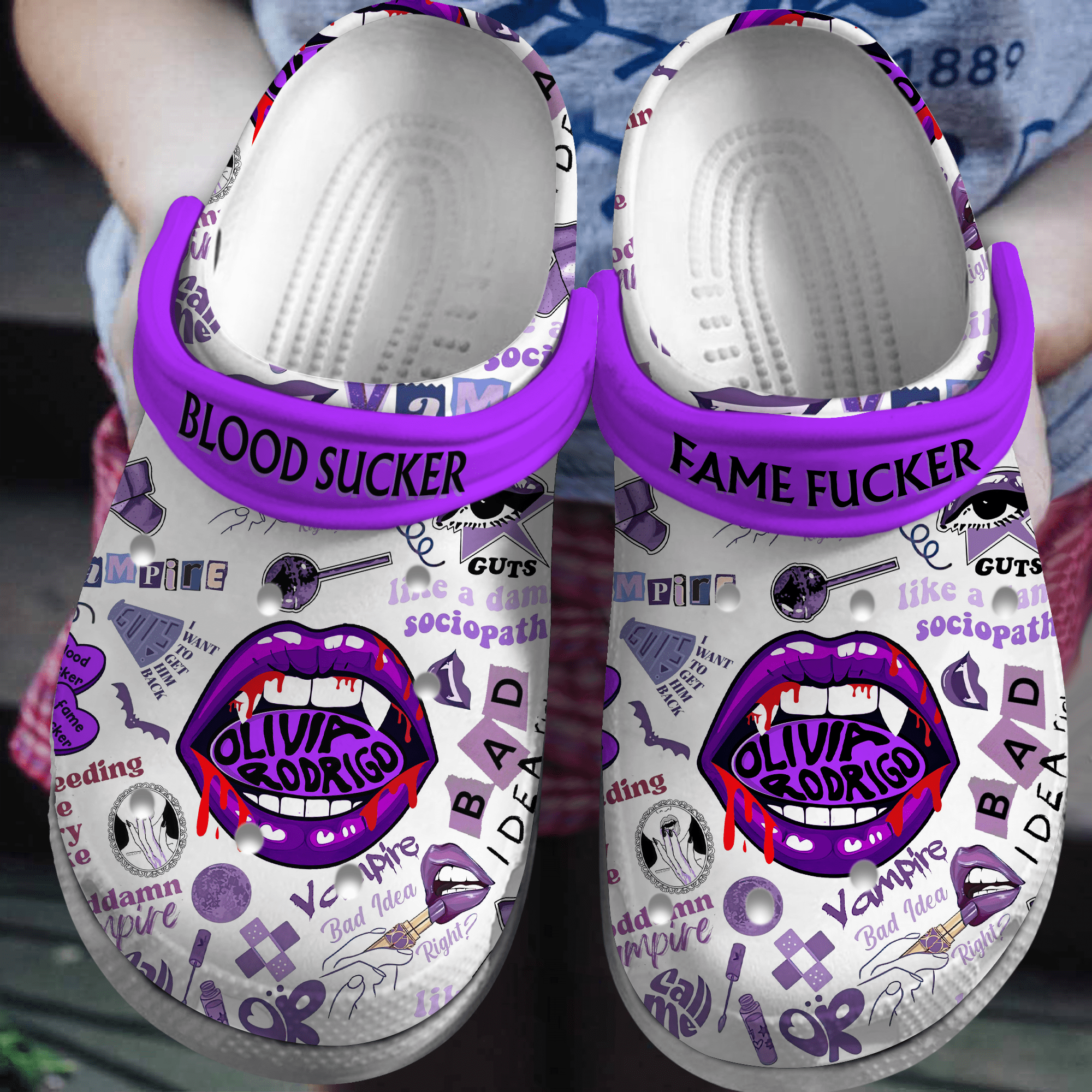 Footwearmerch Olivia Rodrigo Music Crocs Crocband Clogs Shoes Comfortable For Men Women and Kids