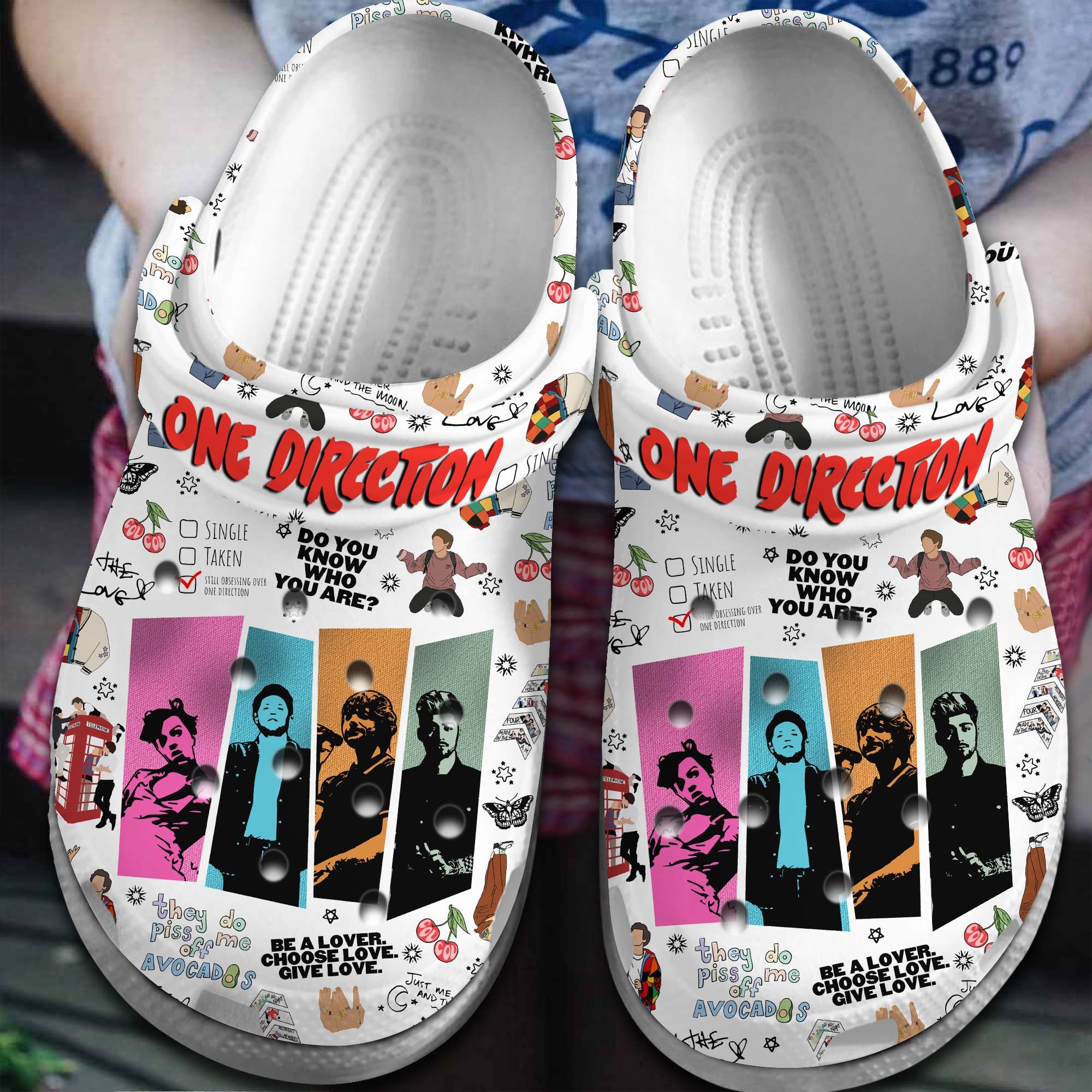 Footwearmerch One Direction Band Music Crocs Crocband Clogs Shoes Comfortable For Men Women and Kids