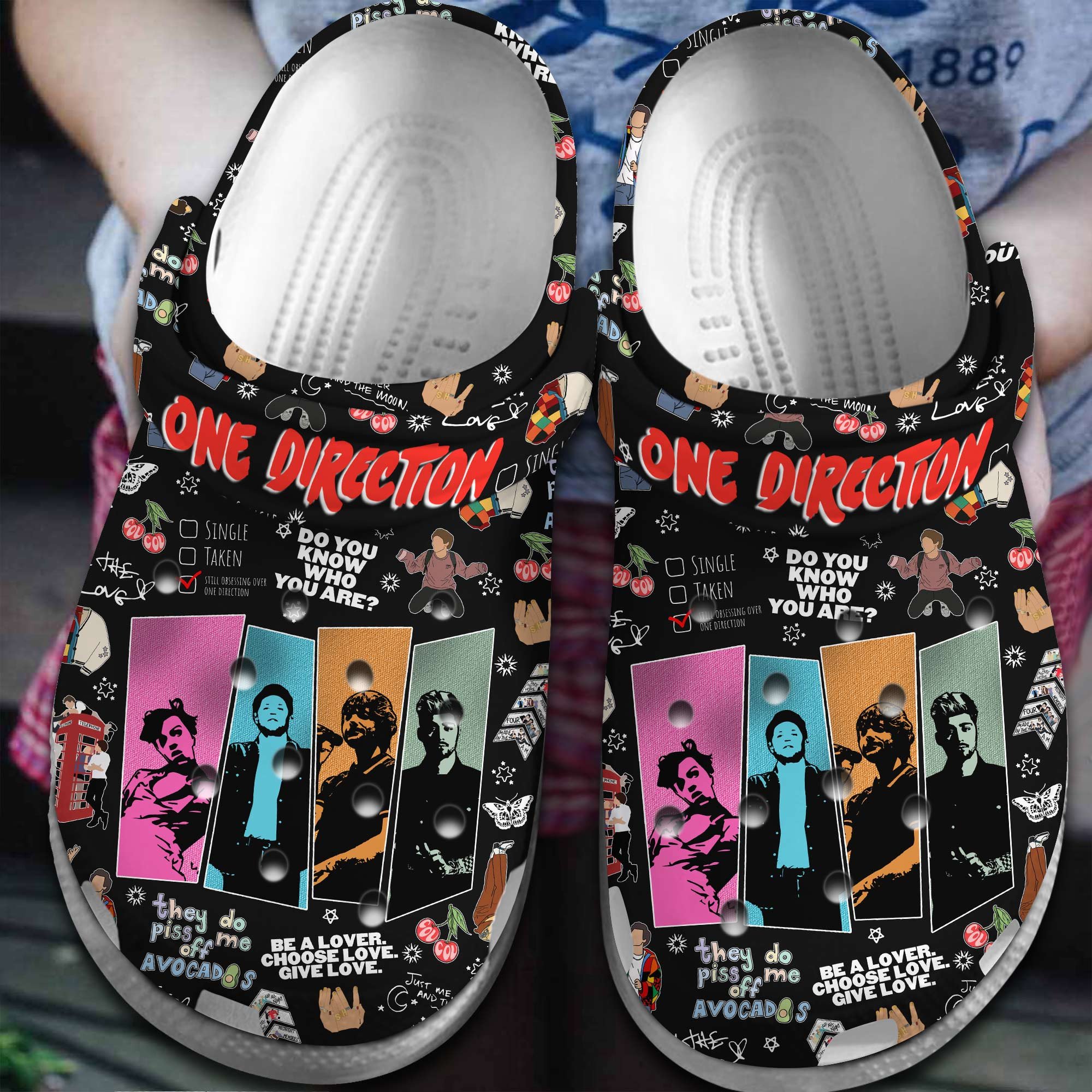 Footwearmerch One Direction Band Music Crocs Crocband Clogs Shoes Comfortable For Men Women and Kids
