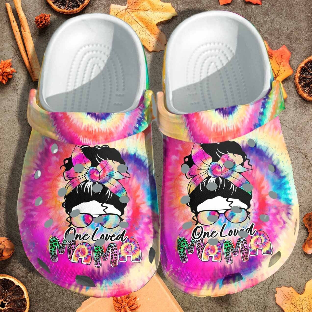 Footwearmerch One Loved Mama Custom Shoes Clogs Birthday Gift For Women Girl Mom Daughter