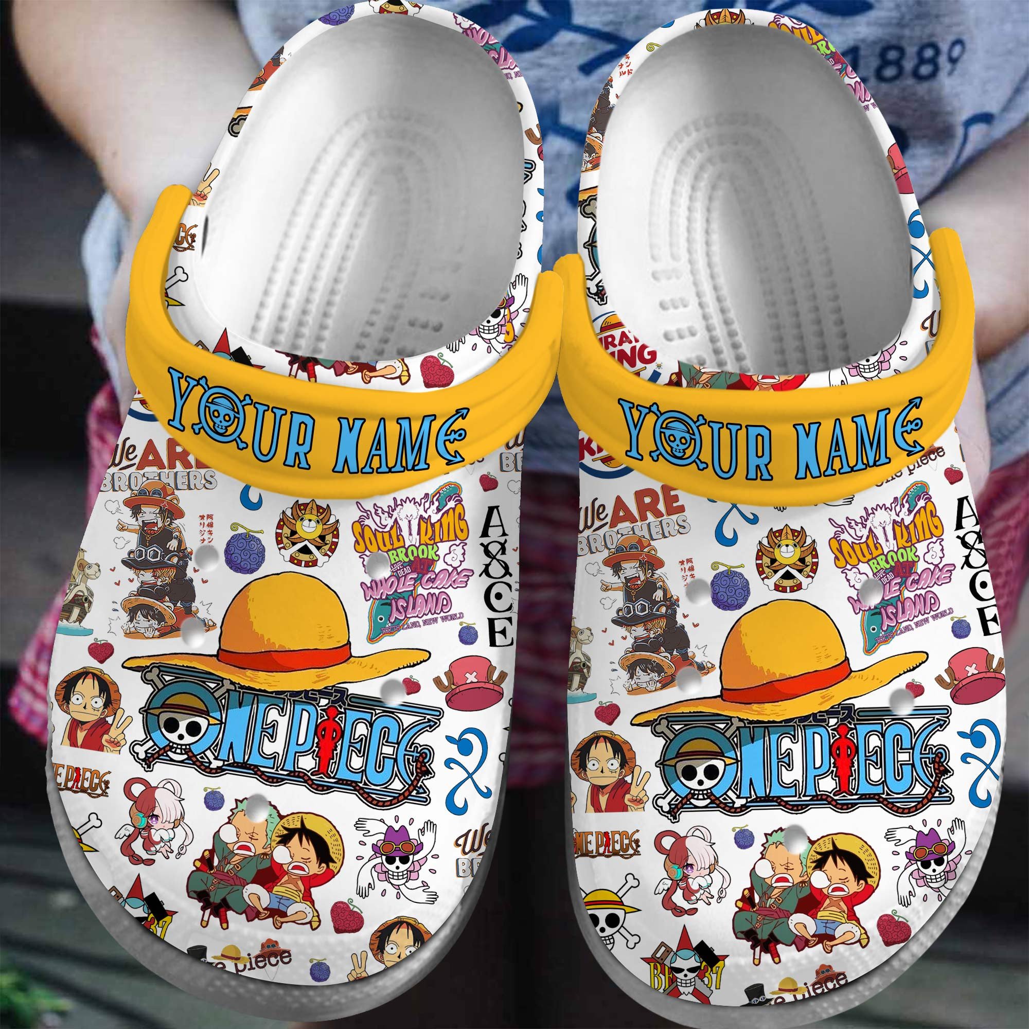 Footwearmerch One Piece Cartoon Anime Crocs Crocband Clogs Shoes Comfortable For Men Women and Kids