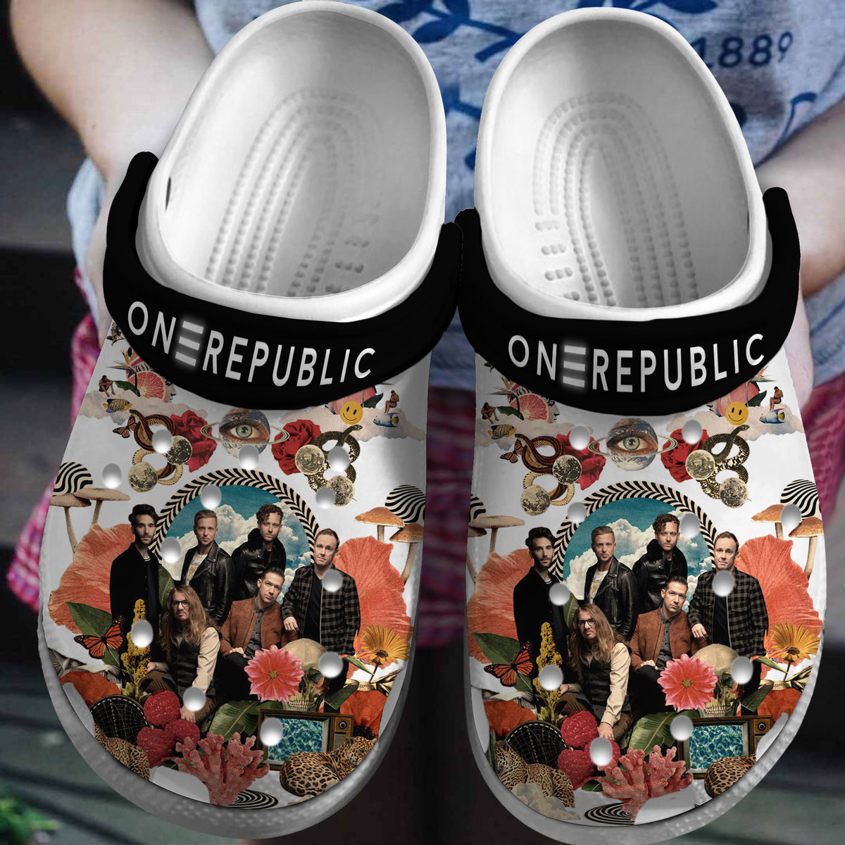 Footwearmerch OneRepublic Music Crocs Crocband Clogs Shoes Comfortable For Men Women and Kids