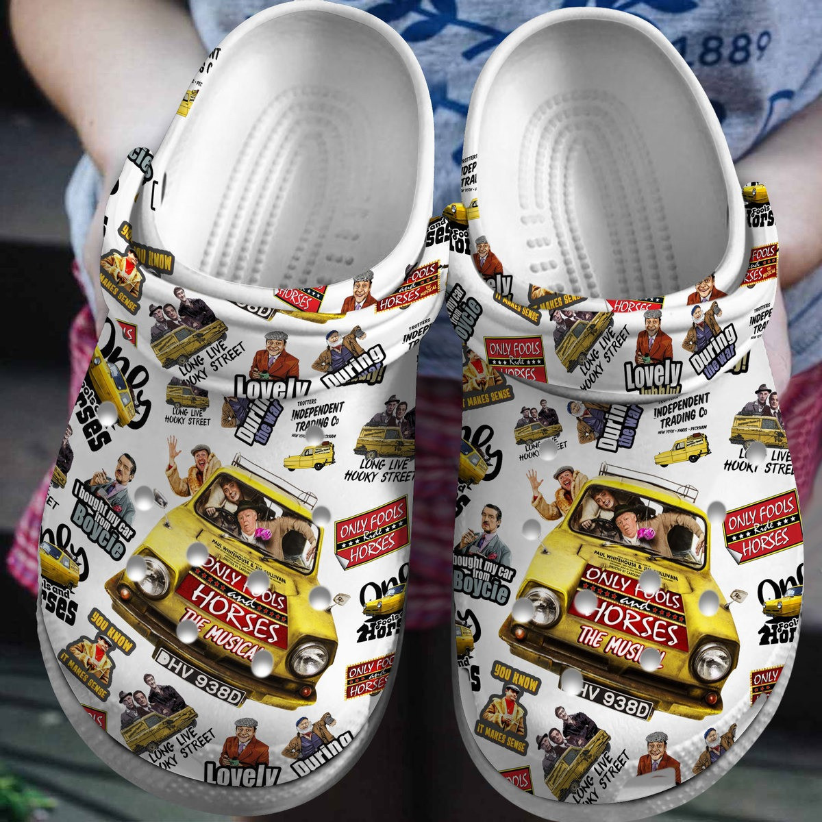 Footwearmerch Only Fools And Horses TV Series Crocs Crocband Clogs Shoes Comfortable For Men Women and Kids
