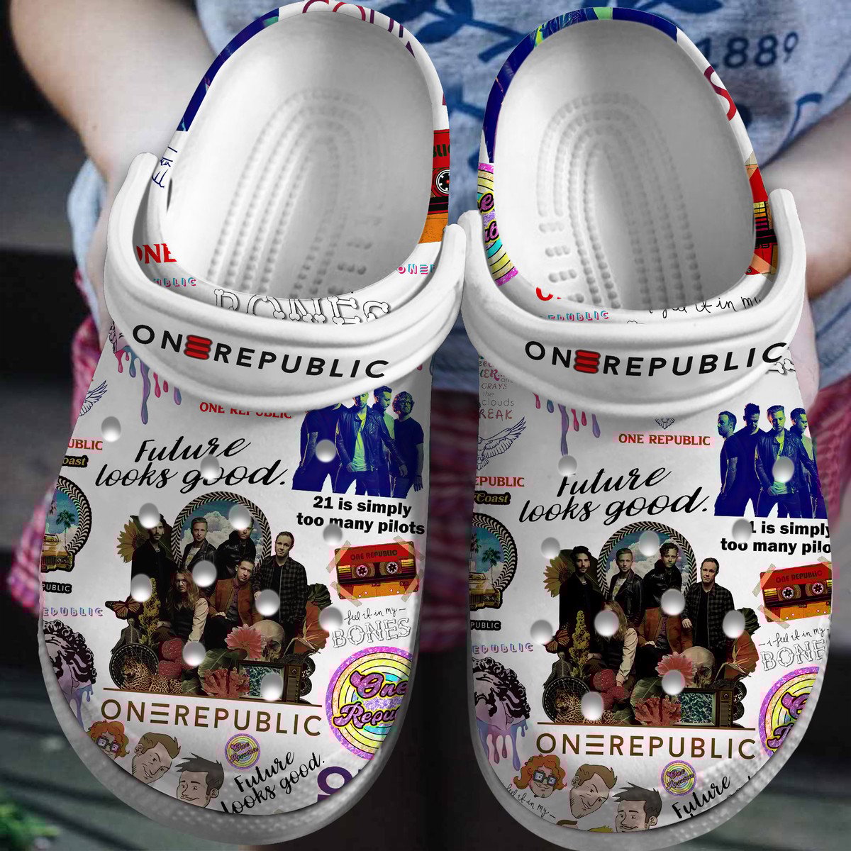 Footwearmerch OneRepublic Music Band Crocs Crocband Clogs Shoes For Men Women and Kids