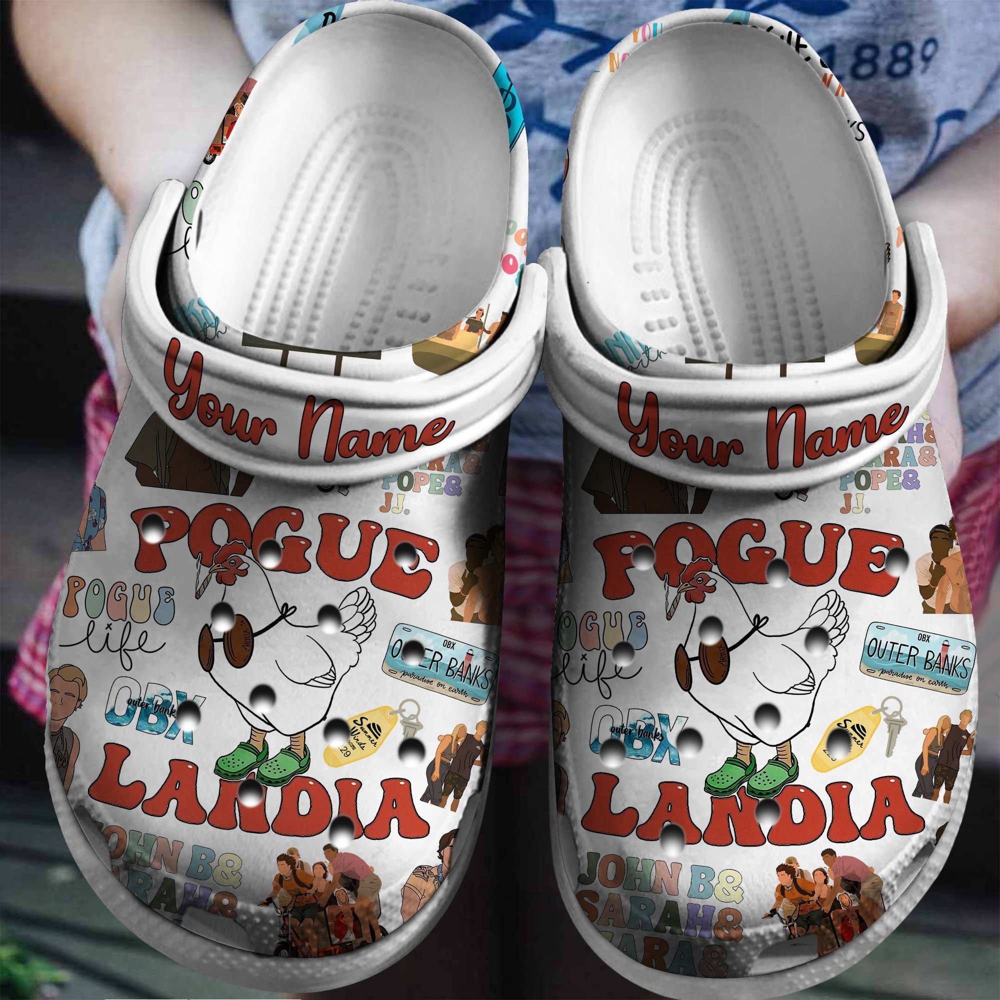 Footwearmerch Outer Banks TV Series Crocs Crocband Clogs Shoes Comfortable For Men Women and Kids